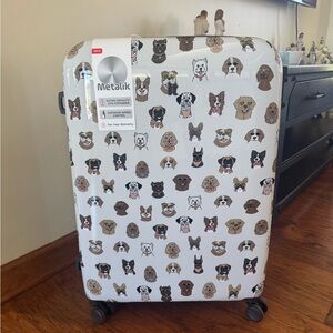 IT METALIK LUGGAGE”  “ALL DOG BREEDS CROWD ” LG HARDSIDE ROLLER LUGGAGE